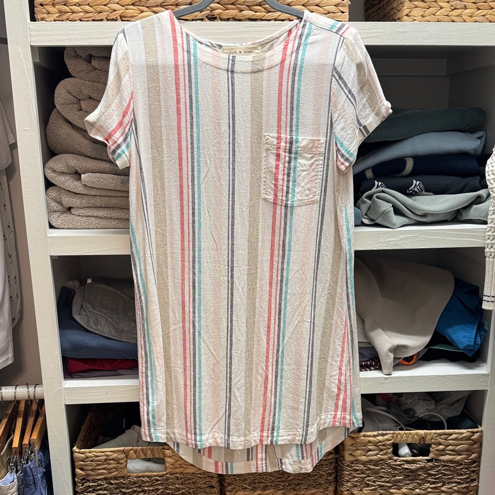 Cloth & Stone Multicolor Striped Tee - Picture 3 of 5